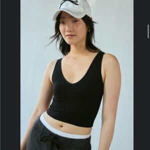Out From Under Black Plunge Ribbed Seamless Knit
Cropped Cami
